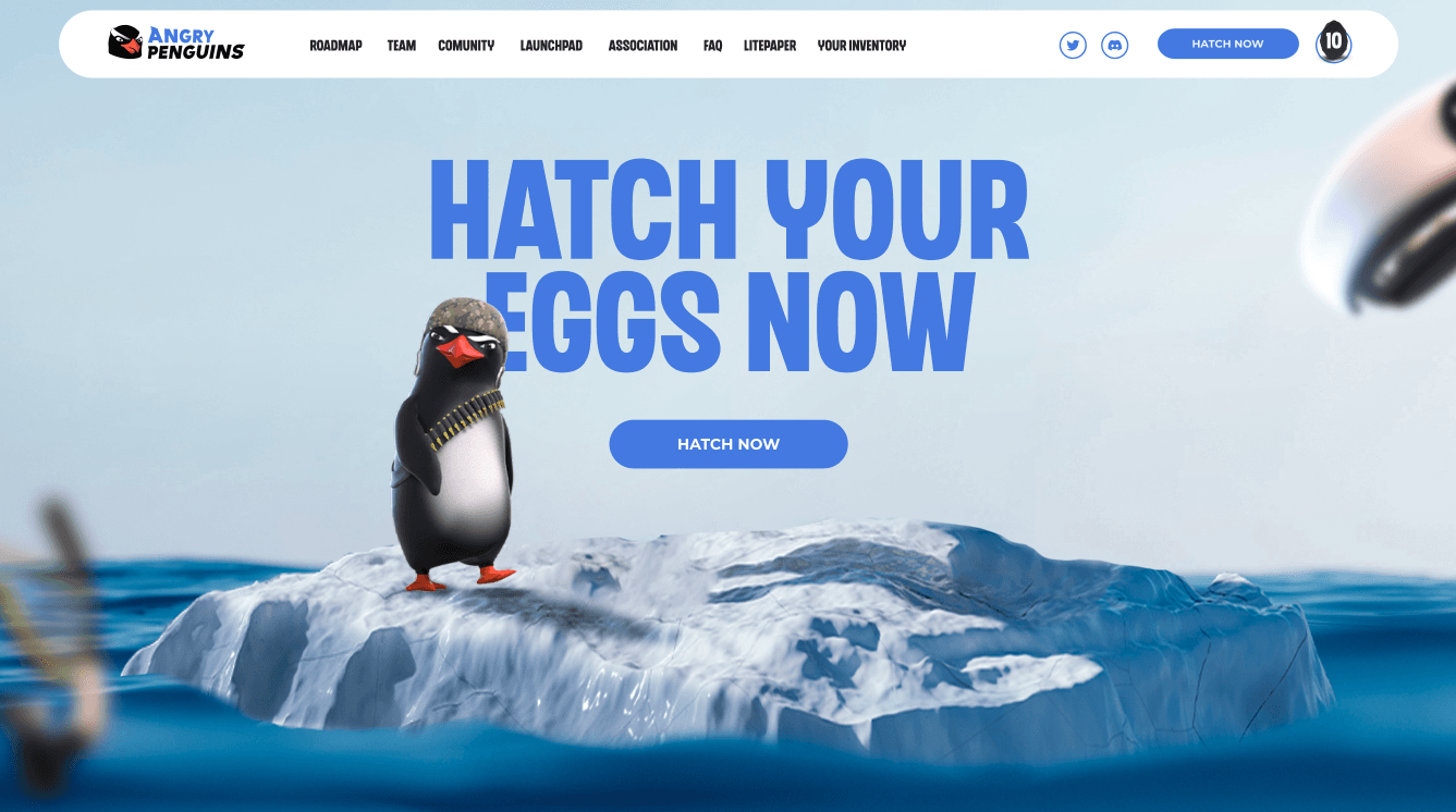 Angry Penguins Colony Landing Page